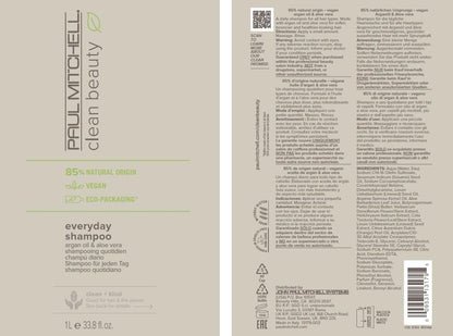 Paul Mitchell Clean Beauty Everyday Shampoo, Boosts Shine, Adds Body, For All Hair Types
