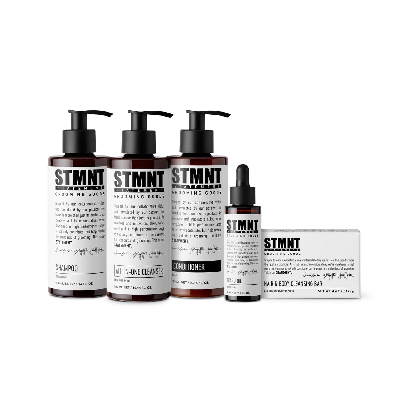 STMNT Grooming Goods Shampoo | SLS/SLES Sulfates Free | Activated Charcoal & Menthol | Removes Build Up | Fuller Feeling Hair