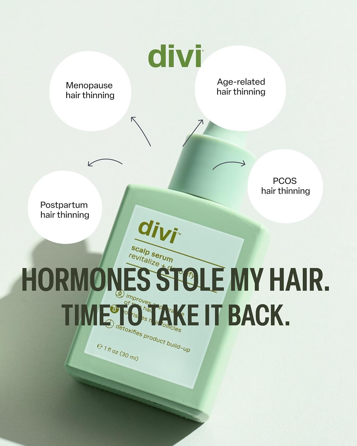 Divi Scalp Serum for Thinning Hair Clinically Tested, Non-Greasy Formula with Amino Acids, Caffeine & Rosemary Oil Promotes Healthy Scalp & Fuller-Looking Hair, Reduces Oil & Product Buildup