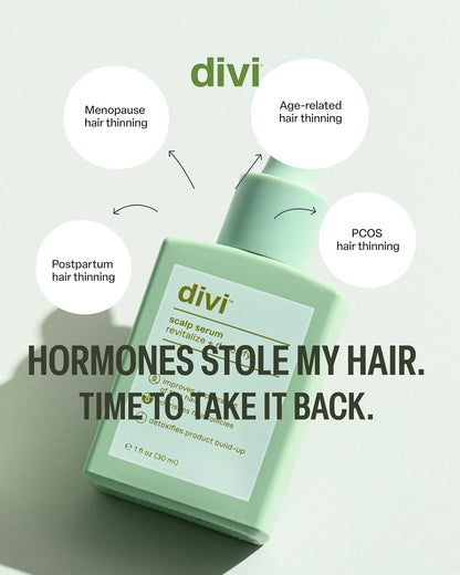 Divi Scalp Serum for Thinning Hair Clinically Tested, Non-Greasy Formula with Amino Acids, Caffeine & Rosemary Oil Promotes Healthy Scalp & Fuller-Looking Hair, Reduces Oil & Product Buildup