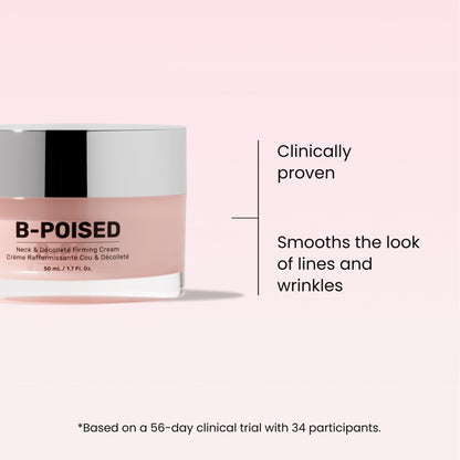 MAËLYS B-POISED Neck Firming Cream - Neck & Décolleté Firming, Tightening, and Anti-Aging Cream for Wrinkles with Brazilian Peppertree, Linoleic Acid, and Kangaroo Flower (1.7 Fl Oz)