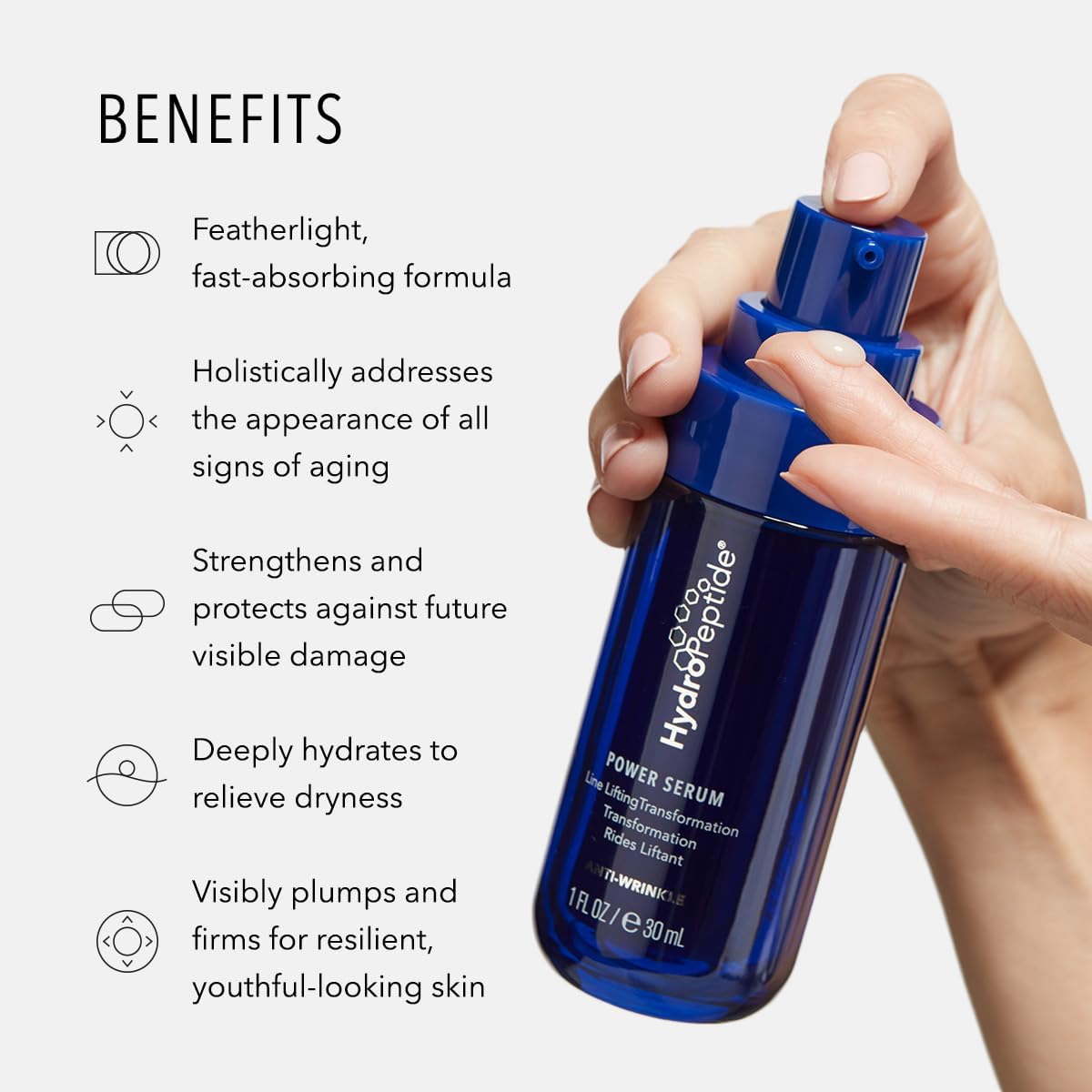 HydroPeptide :: Power Supply Anti Wrinkle Regenerative Refill Set, Power Serum + Refillable Cartridge, 2 Ounces (total)