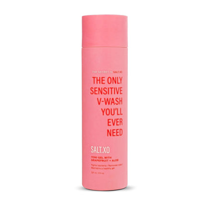 salt.xo Grapefruit Sensitive Yoni Gel Wash, Intimate Care Gel for Women, Intimate Care Gel for Women, pH Balance V Wash Cruelty-Free, Feminine Hygiene Products (8 Fl Oz)