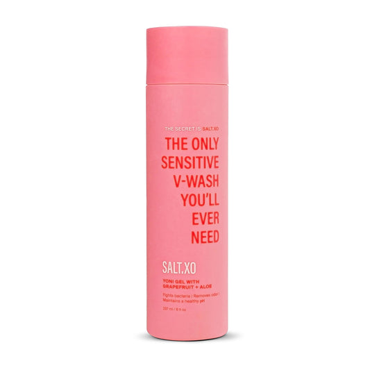 salt.xo Grapefruit Sensitive Yoni Gel Wash, Intimate Care Gel for Women, Intimate Care Gel for Women, pH Balance V Wash Cruelty-Free, Feminine Hygiene Products (8 Fl Oz)