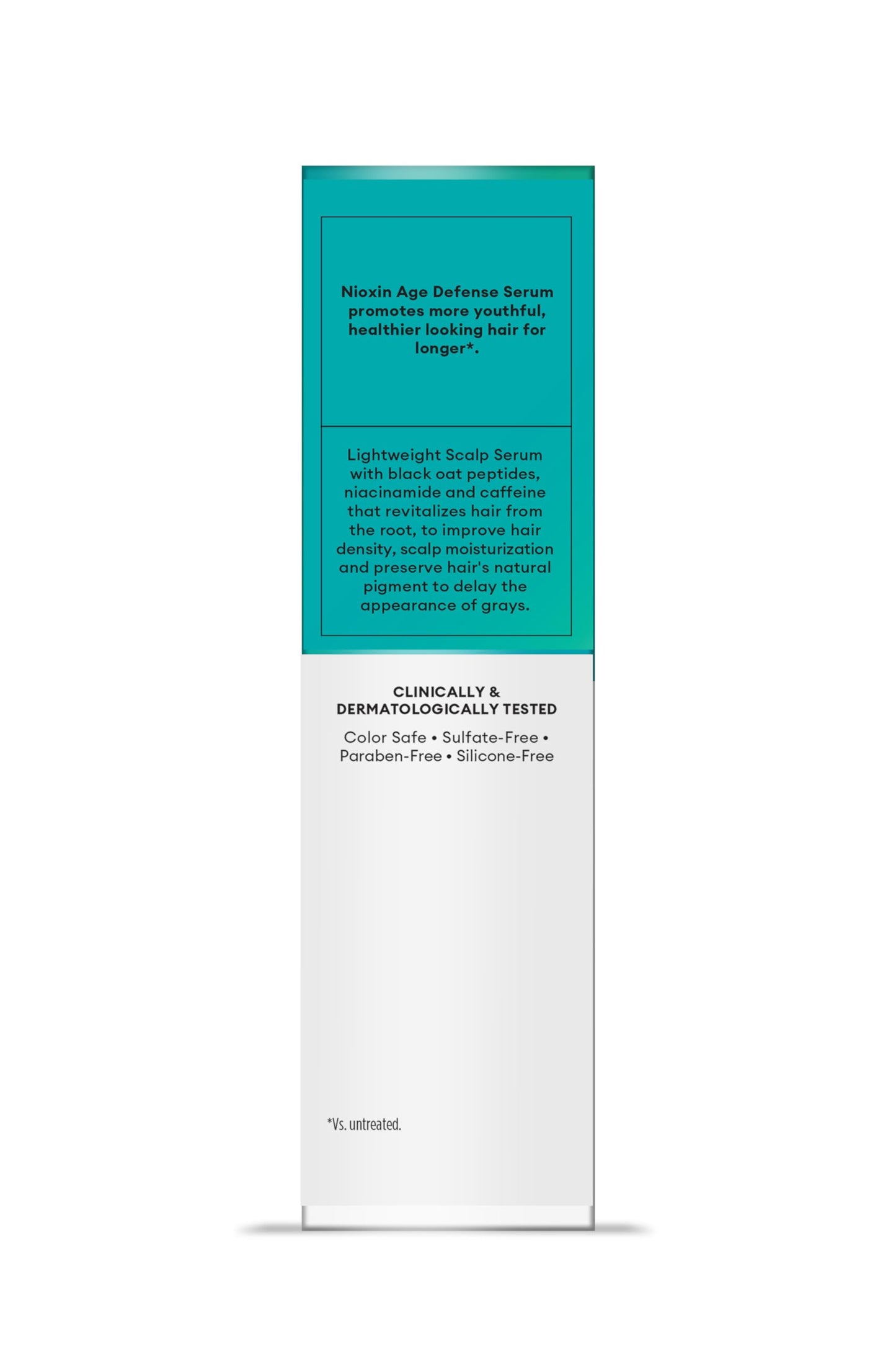 Nioxin Age Defense Anti-Aging Hair Serum | Leave-in Scalp Treatment with Peptides | 2.3 Fl Oz | 70mL
