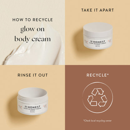 The Honest Company New Mama Care Essentials Gift Set, Hospital Bag Must Haves, Travel Size Nip Balm (0.5 oz) Glow On Body Cream (1 Gotta Face Wash (1.75 fl) with Reusable Pouch