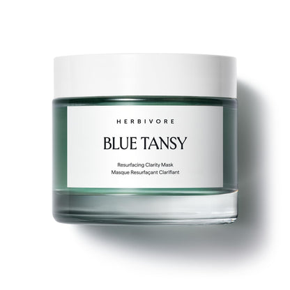 HERBIVORE Blue Tansy BHA & Enzyme Pore Refining Mask - Naturally Clarifies Acne, Blemishes & Redness, Vegan & Cruelty-Free, 60 mL / 2.02 oz