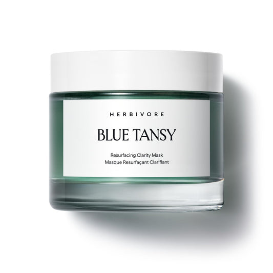 HERBIVORE Blue Tansy BHA & Enzyme Pore Refining Mask - Naturally Clarifies Acne, Blemishes & Redness, Vegan & Cruelty-Free, 60 mL / 2.02 oz