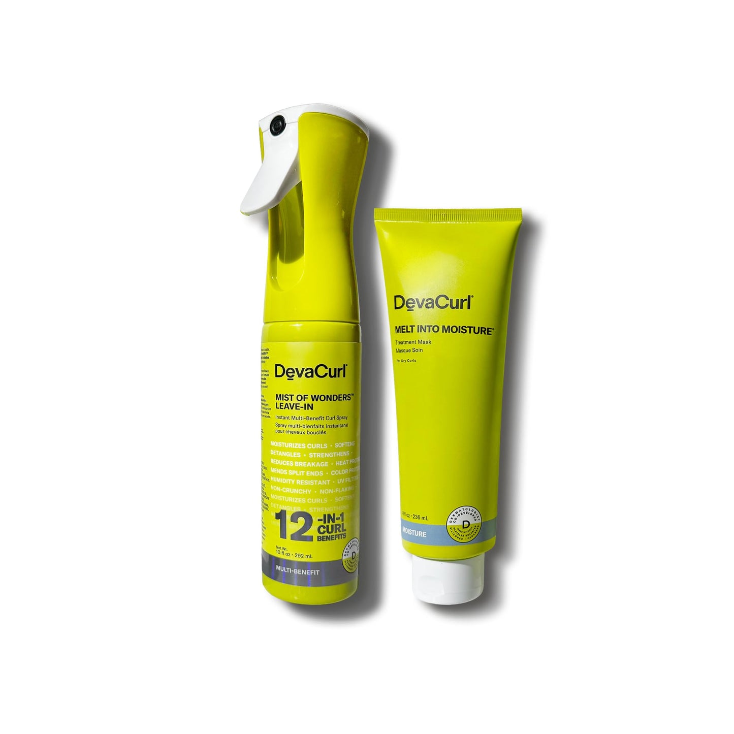 DevaCurl Moisture Magic Hydration Essentials Kit | Melt in Moisture Mask | Mist of Wonders Leave-In 12-in-1 Multi Benefit Curl Spray