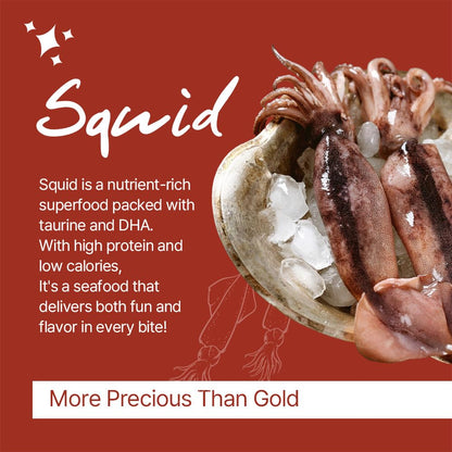 BarunJungdam Bibim Squid Jeotgal | Korean Spicy Seasoned Squid | Chewy & Savory Seafood Side Dish | Traditional Korean Fermented Food | Ready to Eat | 8.8oz (250g)