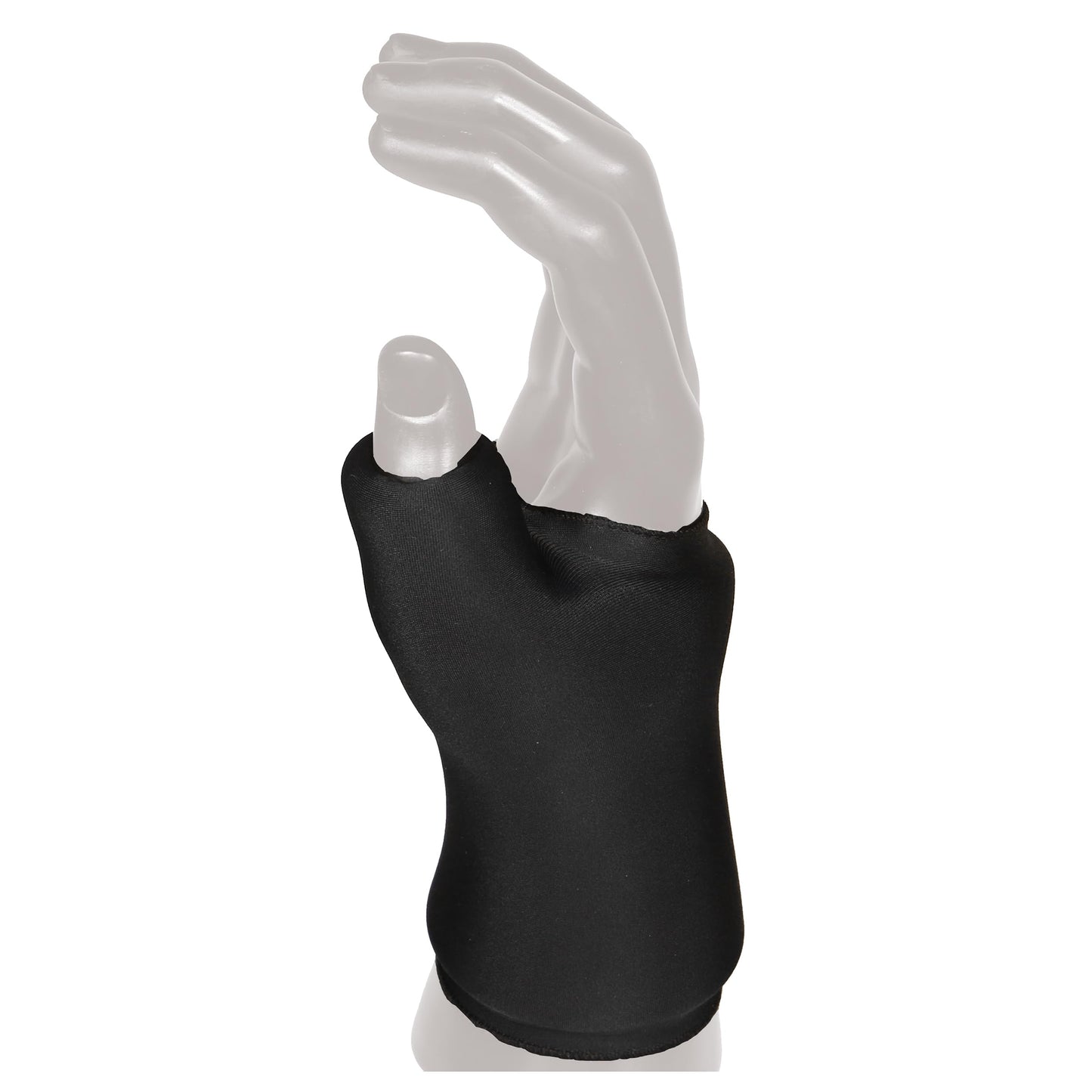 OTC Reusable 360 Degree Gel Sleeve for Wrists, Hot or Cold Compression for Hand Pain Relief, Black, Universal
