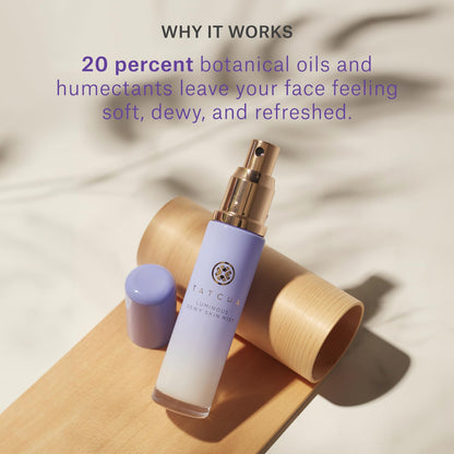 Tatcha Luminous Dewy Skin Mist | 2-in-1 Hydrator & Finishing Spray with Hyaluronic Acid for a Dewy Glow | 1.35 oz