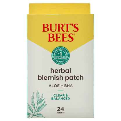 Burt's Bees Clear and Balanced Herbal Blemish Patch for Women - 24 Count Patches