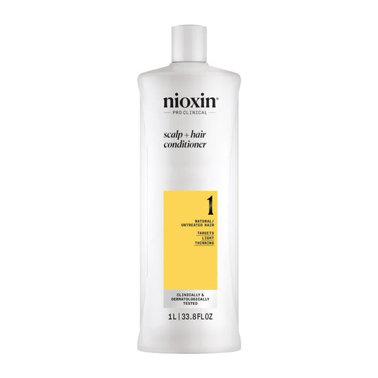 Nioxin System 1 Scalp + Hair Thickening Conditioner for Natural Hair with Light Thinning | Strengthen Against Breakage with Niacinamide & Biotin | Refreshed Scalp with Healthy Shine