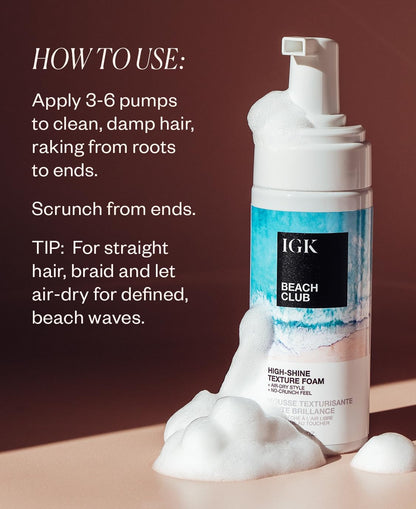 IGK BEACH CLUB High-Shine Texture Foam
