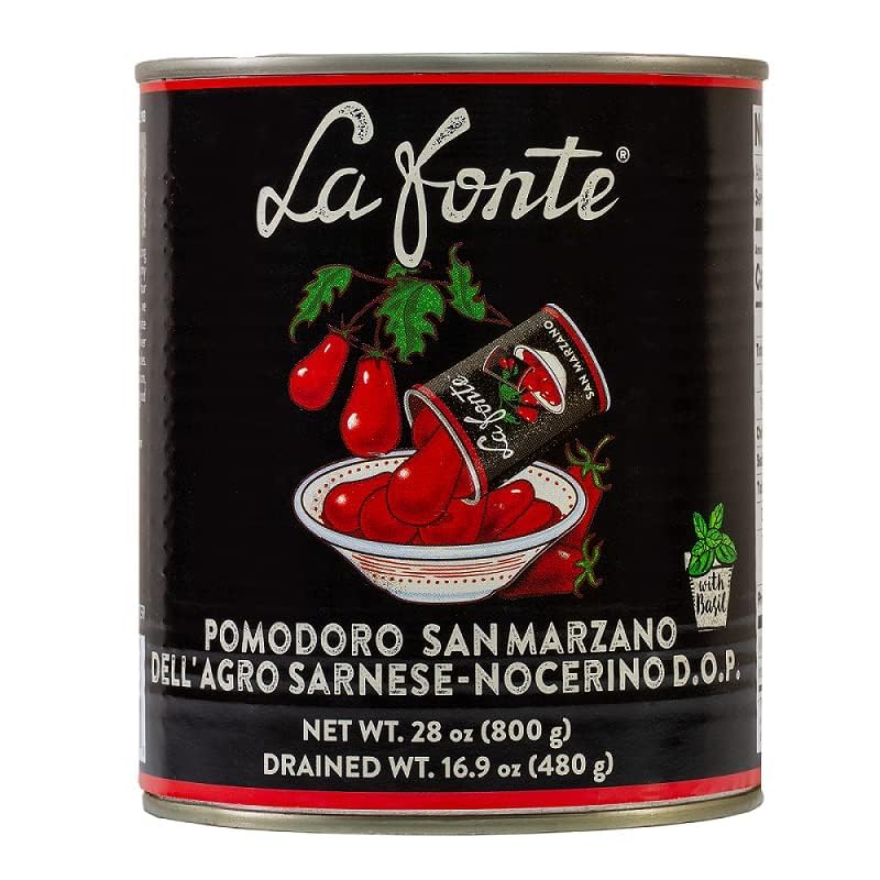 La Fonte San Marzano Whole Peeled Tomatoes PDO 28oz (Pack of 12)
