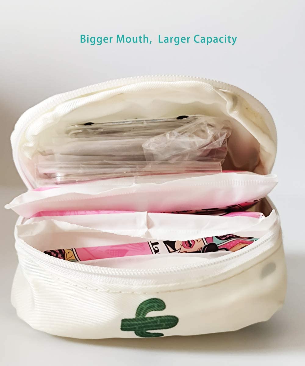 Orga'Neat Period Pouch, Period Bags For Teen Girls School, Sanitary Napkin Storage Bag For Feminine Products Panty Liners Menstrual Pads Tampon and More, Small Period Bag For Purse Travel Office…
