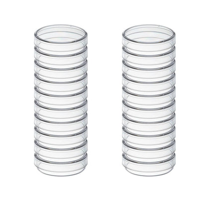 United Scientific 20 Pack Sterile Thick Plastic Petri Dishes with Lid, 60mm Dia x 15mm, Designed for use in Laboratories, Home, and Classrooms