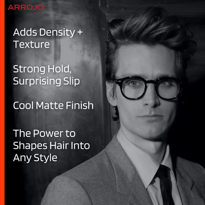 Arrojo Texture Clay, 5.1oz – Sulfate & Paraben Free Matte Hair Clay with Beeswax & Kaolin – Strong Hold, Pliable Styling for Men