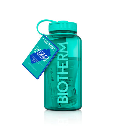 Biotherm The Drop - Aqua Drop for Women, Skin and Body Hydration Essentials for Normal to Oily Skin, Packed in a 1L Recycled, Reusable Plastic Water Bottle, With 4 Body and Skincare Products