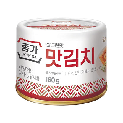 JONGGA Cabbage Fried Kimchi Can + Cabbage Kimchi Can / each 5.64oz(160g) /nKorean Spicy Food, Pack of 6, 33.84 Ounce