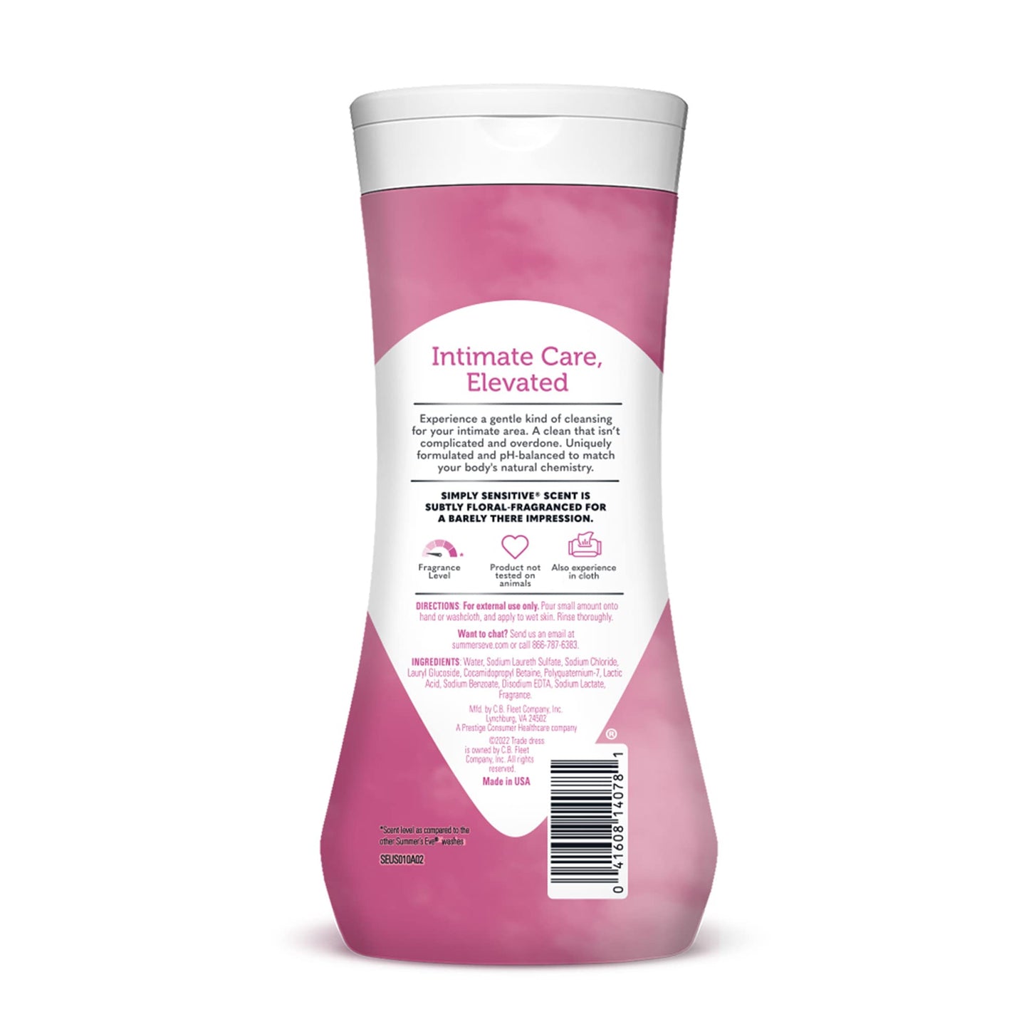 Summer’s Eve Simply Sensitive All-Over Daily Feminine Wash, Gentle pH-Balanced Body Wash for Women, Feminine Care to Remove Vaginal Odor, Gynecologist Tested, 15 Fl Oz, Pack of 3