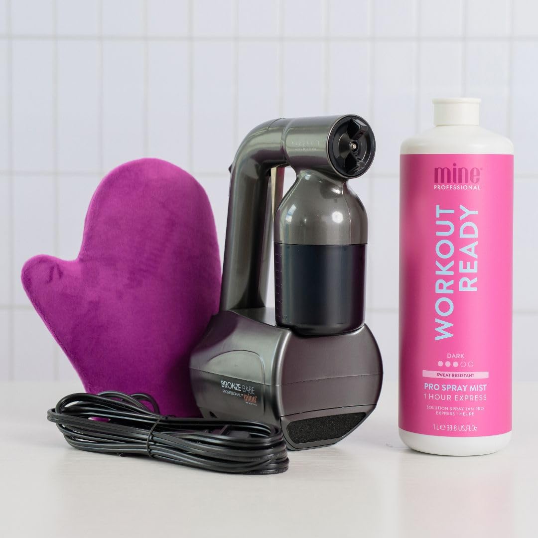 MineTan At Home Spray Tan Machine | Lightweight, Airbrushed Finish, Streak Free Tanning Results, Vegan Friendly, PETA-Approved