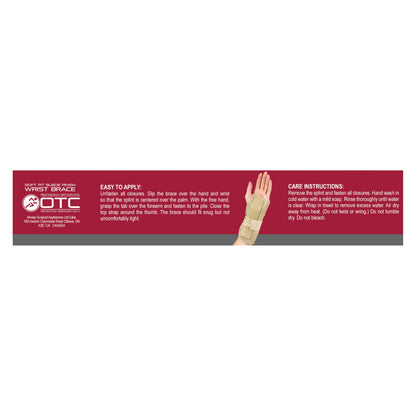 OTC Wrist Brace, Soft-Fit Lace Closure Hand Wrist Splint, Postoperative Care, Medium (Left Hand)