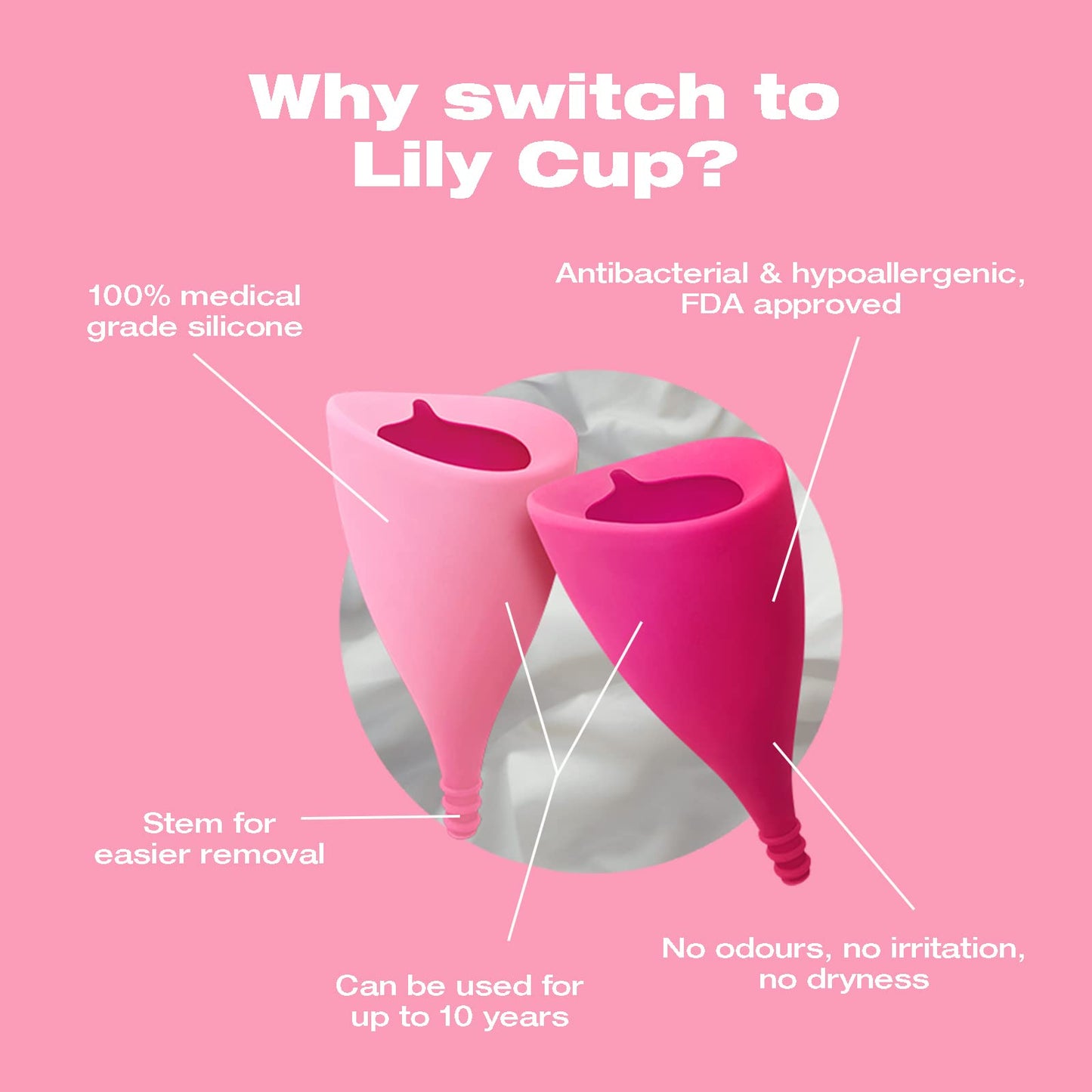 Intimina Lily Cup Size B - Ultra-Soft Menstrual Cup, Reusable Period Protection, Thin Menstrual Cup for up to 8 Hours, Medical-Grade Silicone Women’s Period Care