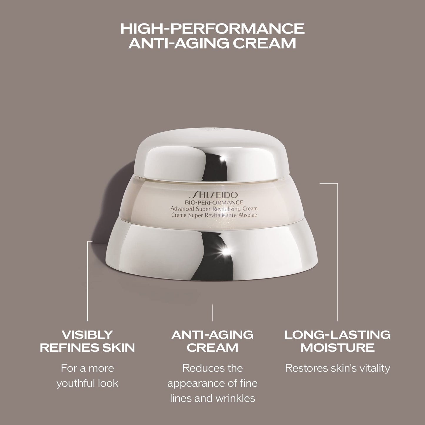 Shiseido Bio-Performance Advanced Super Revitalizing Cream - Anti-Aging Moisturizer - Reduces Appearance of Fine Lines & Wrinkles, Provides Long-Lasting Hydration