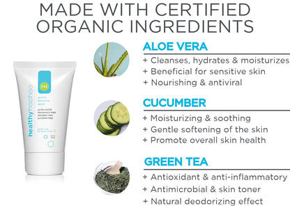 Gentle Feminine Wash for Women, pH Balanced Vulva Cleanser for Sensitive Skin, Plant Based Natural Hygiene, Unscented Vaginal Soap, Paraben and Glycerin Free (4 fl oz)