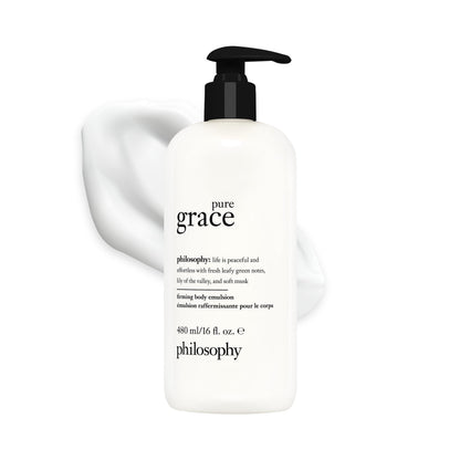 philosophy pure grace firming body emulsion- luxury scented body lotion- with shea butter & natural oils for fast absorbing hydration - skin feels soft and smooth