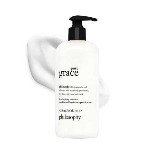 philosophy pure grace firming body emulsion- luxury scented body lotion- with shea butter & natural oils for fast absorbing hydration - skin feels soft and smooth