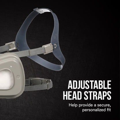3M™ Advanced Comfort Reusable Respirator 7512P1-DC, OV/P95, Mdm, 1-Fcpc, 1-pr of 6001 Crtdgs, 2-prs 5P71 Fltrs, 1-pr 501 Rtnrs