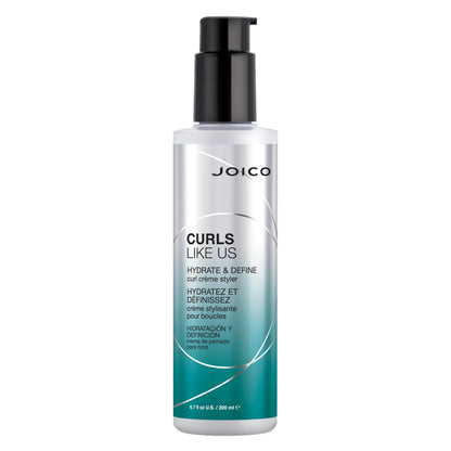 Joico Curls Like Us Hydrate & Define Curl Crème Styler | For Curly Hair | Reduce Frizz & Breakage | Define Textures | Thermal Protection | With Moringa Seed & Algae Oil