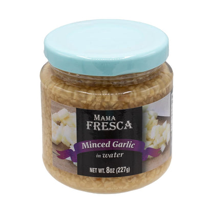 Mama Fresca Minced Garlic in Water 8oz Jar (Pack of 1)