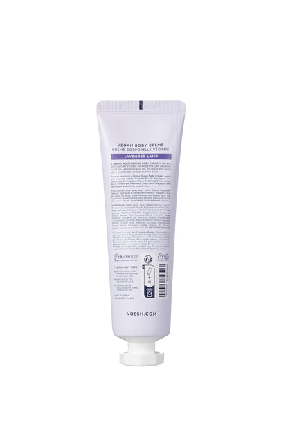 VOESH Vegan Body Creme - Skin Moisturing Cream, K-Beauty Korean Skincare, Lavender Land - 3oz
