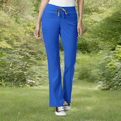 WonderWink Womens Moderate Flare Leg Cargo Medical Scrubs Pants, Royal, X-Small US
