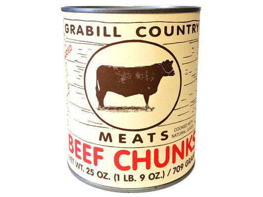 Grabill Country Meats Canned Beef Chunks, Favorite Amish Food, 25 Oz. (Pack of 3)