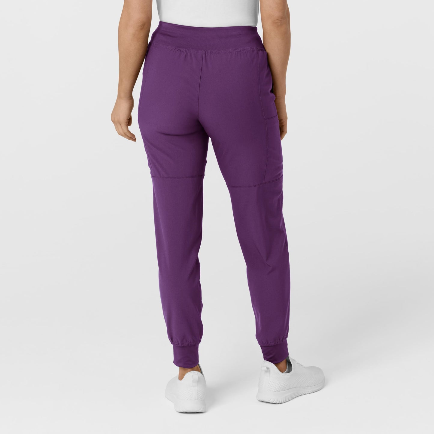 Women's Comfort Waist Cargo Jogger Scrub Pant, Eggplant, 3X