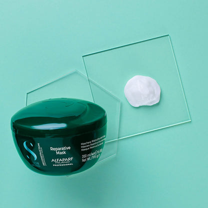Alfaparf Milano Semi di Lino Reconstruction Reparative Shampoo and Mask Set - Sulfate Free Shampoo and Hair Mask for Damaged Hair - Repairs, Reconstructs, Strengthens - Adds Shine and Softness