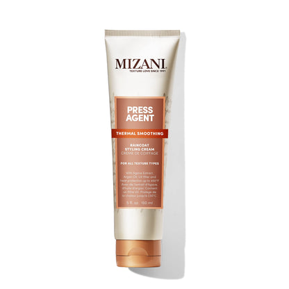 Mizani Press Agent Raincoat Styling Cream - Moisturizes & Protects Hair from Heat Styling & Blowouts, For Dry & Frizzy Hair, With Argan Oil