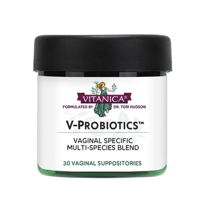 Vitanica Fresh V-Probiotics - Women's Probiotic for Vaginal Health - Contains Lactobacillus Gasseri - Free of Filler, Fragrances, Parabens, Preservatives & Artificial Colors - 30 Suppository Tablets