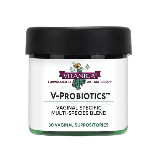 Vitanica Fresh V-Probiotics - Women's Probiotic for Vaginal Health - Contains Lactobacillus Gasseri - Free of Filler, Fragrances, Parabens, Preservatives & Artificial Colors - 30 Suppository Tablets