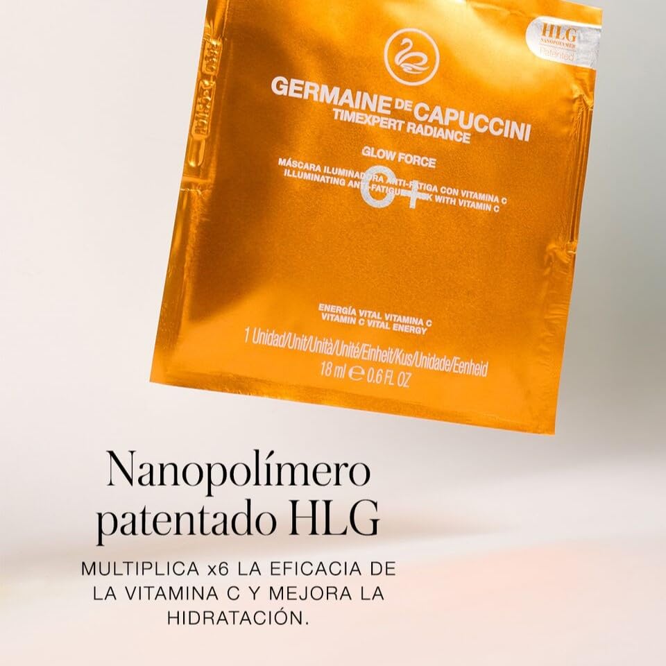 Germaine de Capuccini - Timexpert Radiance C+ | Glow Force Mask - Vitamin C Anti-Fatigue Facial Mask - Extraordinary luminosity and nourishment in 15 minutes - 0.6. Fl oz