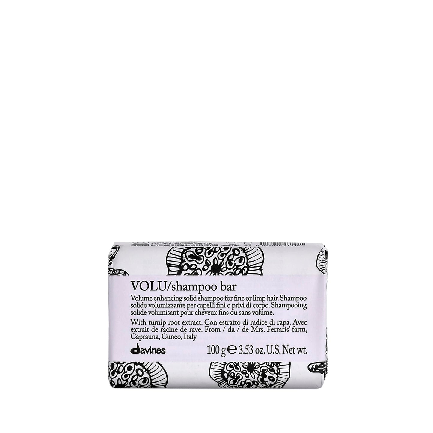 Davines Cleansing Bar, Solid Cleansing Shampoo Bar, Body Wash Bar, Packed in 100% FSC Paper Wrapper, Recyclable, and Aluminium Case Holder
