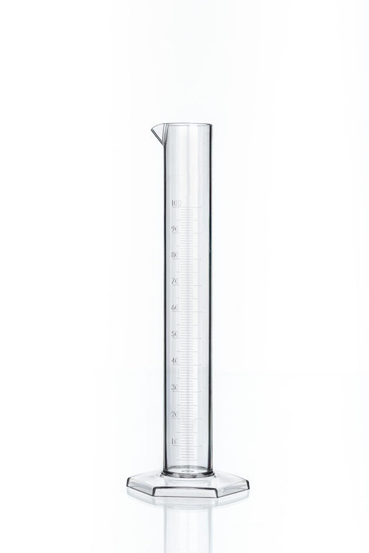 North Mountain Supply Extra Clear Plastic Graduated Cylinders 100cc - Made in Italy