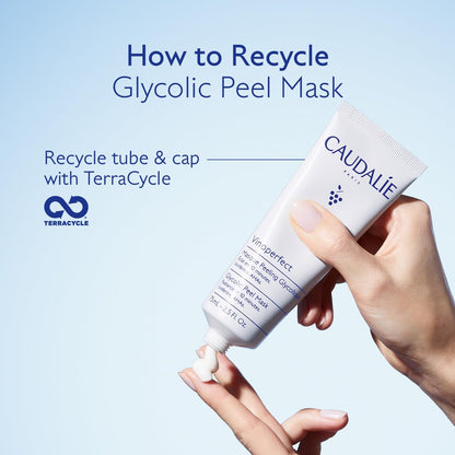 Caudalie Vinoperfect Glycolic Acid Peel Face Mask with AHAs, Radiance in 10 Minutes - 75 mL