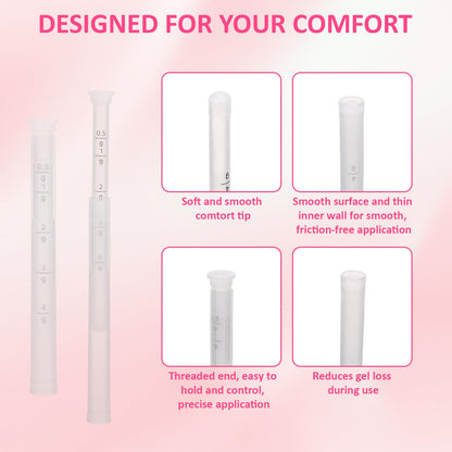Disposable Vaginal Cream Applicators, Individually Wrapped with Threaded Tip & Dosage Scale(20 Packs)