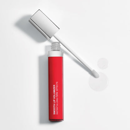 Dermelect Smooth Lip Volumizer for Lips - Anti Aging Plumper with Argan Oil, Shea Butter, Coconut Oil, Hyaluronic Acid Vitamin C Silkflo Hydrating Conditioning Lip Primer for Dryness Thin Lips .24 oz